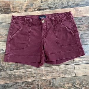 American Eagle Maroon MIDI Shorts size 8